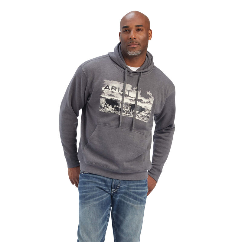 Ariat Sweatshirt Herren - Pastures DunkelGrau ( ZXQSO-5182 )